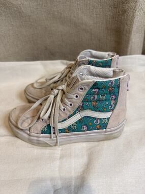 VANS Off the Wall Girls High top Sea life Sneakers Size 1.5